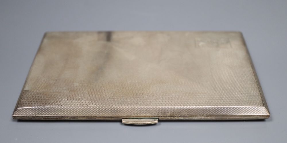 Two silver cigarette boxes, a silver cigarette case and Thai white metal cigarette box, largest 18.7cm.